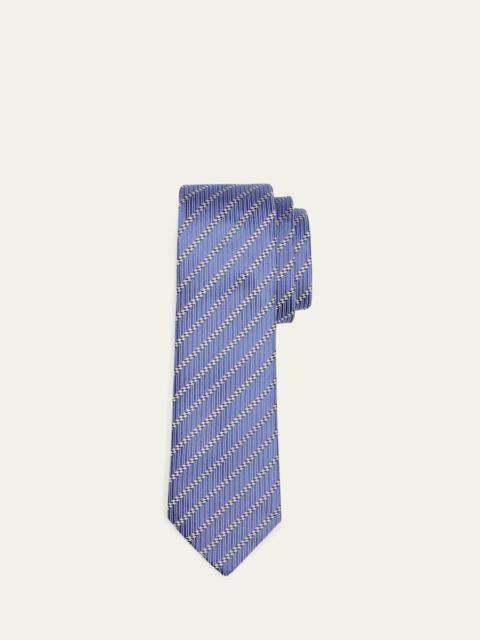 GIORGIO ARMANI Men's Mixed Stripe Silk Jacquard Tie
