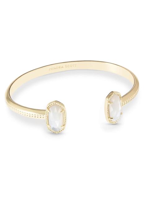 KENDRA SCOTT Elton Gold Cuff Bracelet in Ivory Mother-of-Pearl