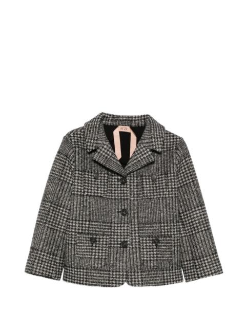N°21 check-pattern notched-lapels jacket