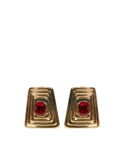 Alessandra Rich crystal-embellished geometric earrings