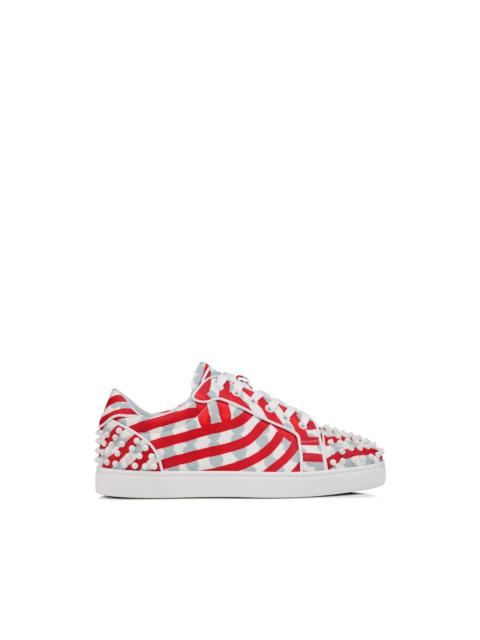 Christian Louboutin striped stud-embellished sneakers