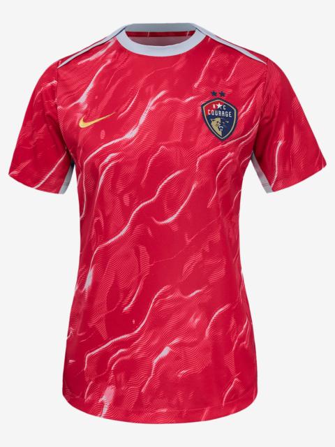 North Carolina Courage 2025 Women's Nike NWSL Short-Sleeve Pre-Match Top
