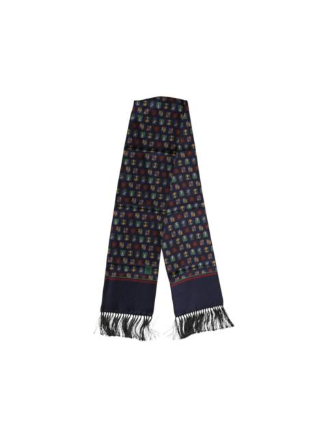 Dolce & Gabbana heraldic-print fringed scarf