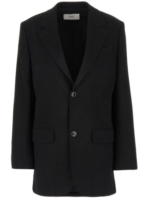 AMI Paris crepe single-breasted blazer