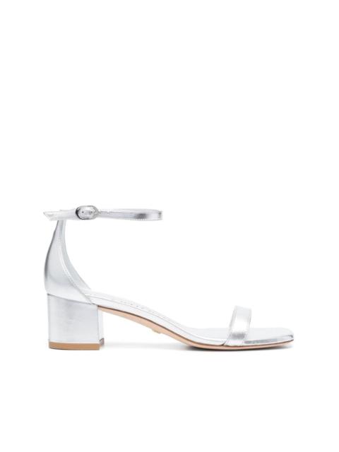 Stuart Weitzman 50mm metallic open-toe sandals