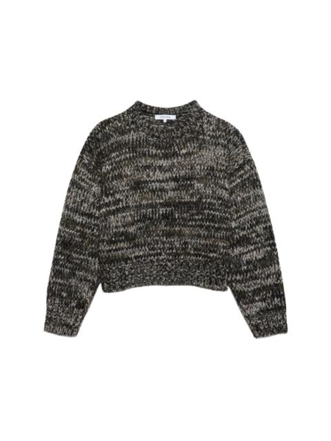 Marl patterned cropped jumper