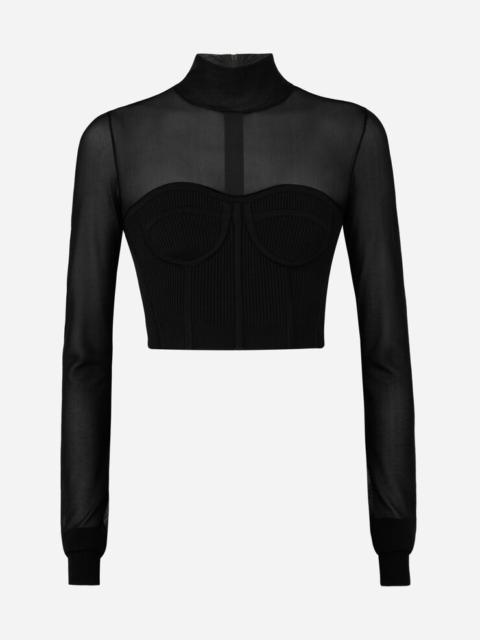 Dolce & Gabbana Viscose bustier sweater