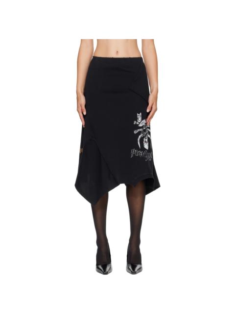 VETEMENTS Black Motörhead Edition Upside-Down Midi Skirt