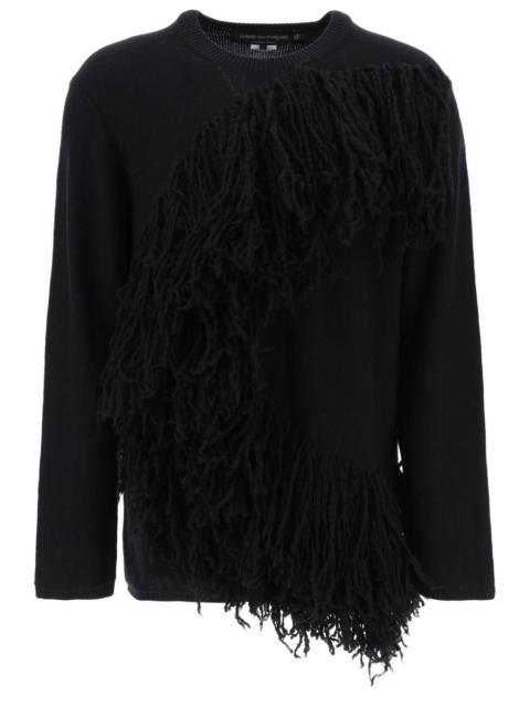 WOOL SWEATER WITH FRINGES