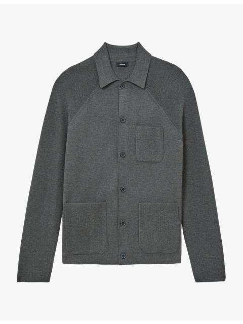 REISS Fitzwilliam Button-Through Knitted Cardigan