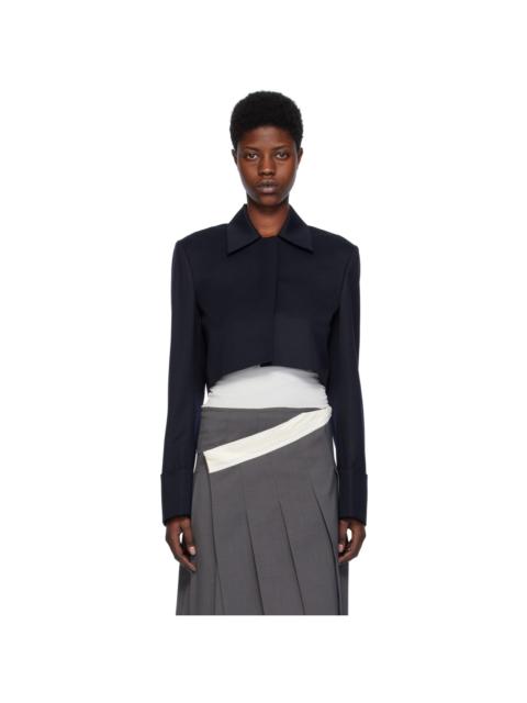 LOW CLASSIC Navy Cropped Jacket