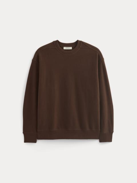 EVERLANE TWILL TERRY JACQUARD CREW SWEATSHIRT