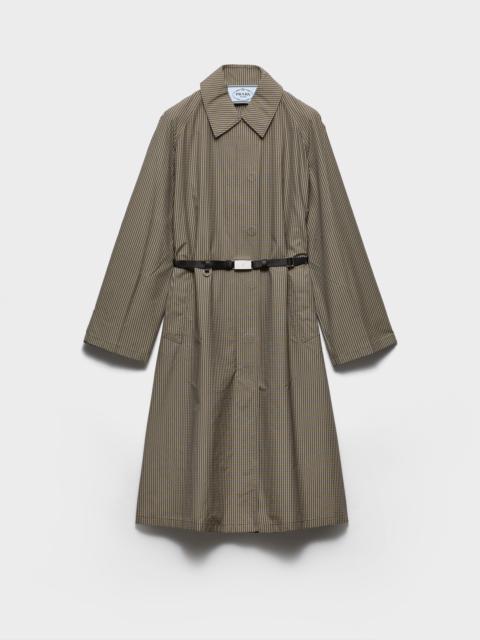 Prada Checked technical fabric trench coat
