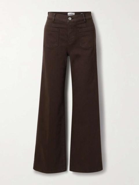 Le Slim Palazzo Bardot high-rise wide-leg jeans