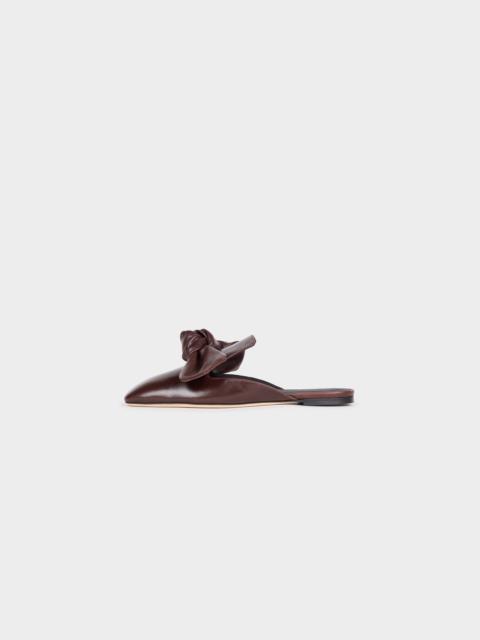 A.W.A.K.E. MODE TIM OPEN TOE SHOES WITH BOW BROWN