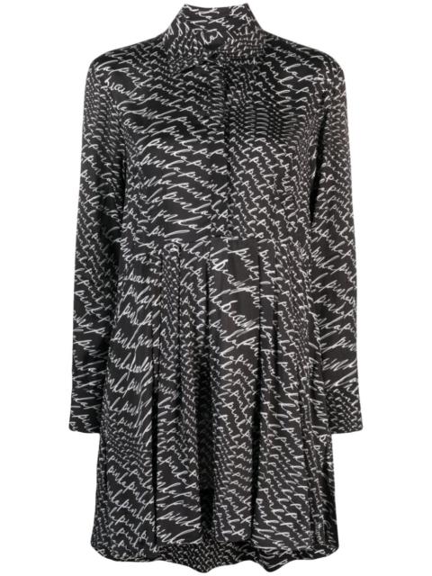 PINKO Asterix logo-print shirtdress