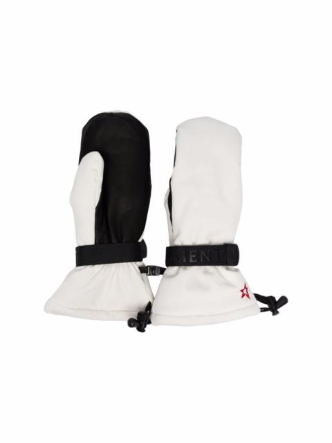 two-tone ski-style gloves