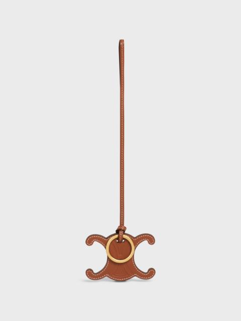 CELINE TRIOMPHE KEYRING CHARM in SMOOTH CALFSKIN with GOLD FINISHING