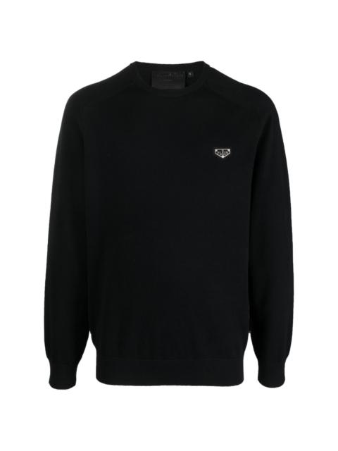 PHILIPP PLEIN logo-plaque jumper