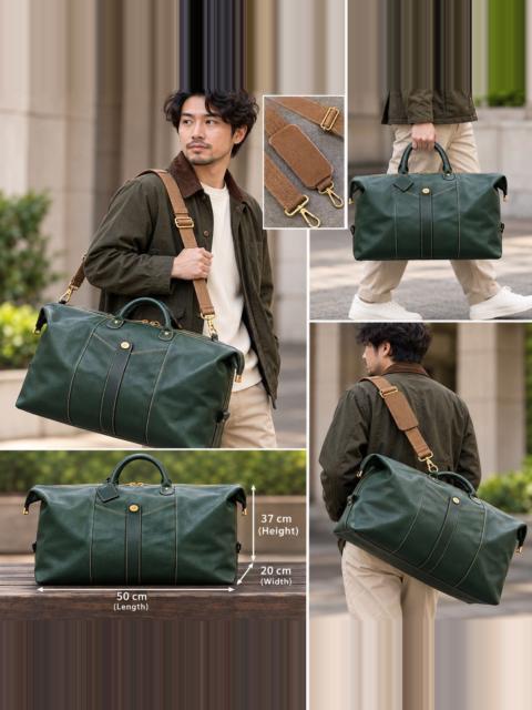 Other brands Alfred Dunhill Vintage Green Calfskin Leather Travel Bag