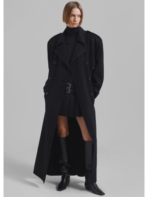 The Frankie Shop Nikola Padded Trench Coat - Black