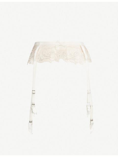 Agent Provocateur Lindie floral mesh suspender belt