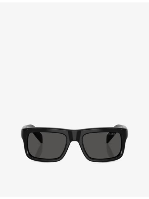 Prada PR D11S Square-Frame Acetate Sunglasses