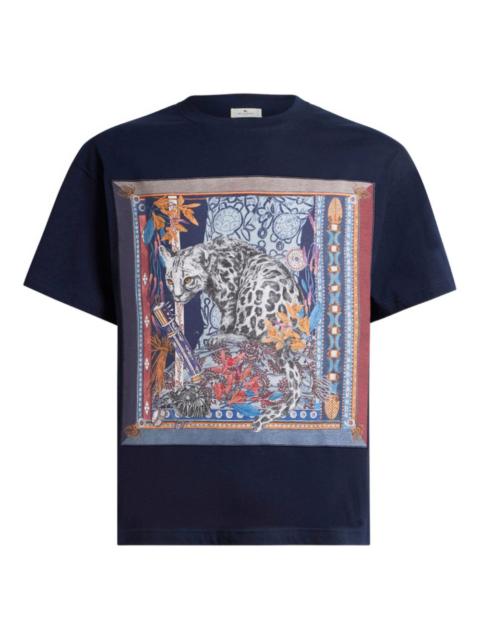 Etro placed leopard-print T-shirt