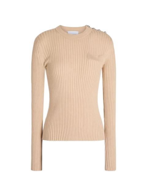 rabanne button ribbed jumper