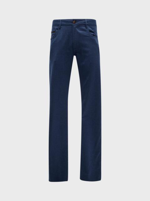 Canali Men's Slim Flannel 5-Pocket Pants