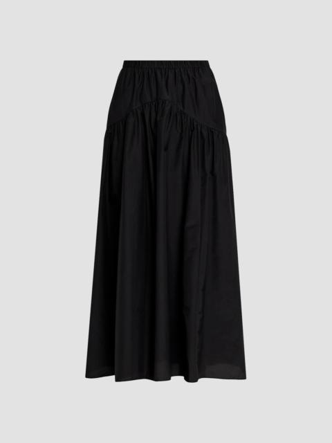 Theory Women's Yoke Cotton-Blend Midi Skirt - Black