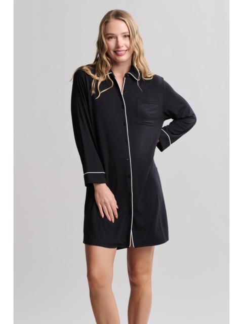 Barefoot Dreams Luxe Milk Jersey® Sleep Shirt with Piping