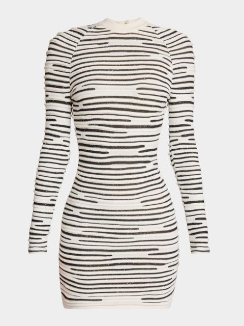 Balmain Glitter Knit Mini Bodycon Dress