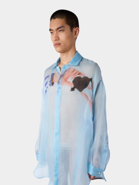 'CUORE DI PIETRA' MEGA OVER SHIRT / azure