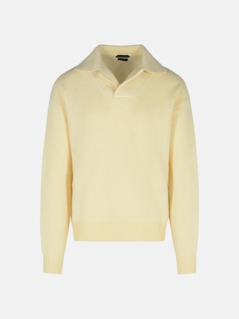 CREAM CASHMERE BLEND SWEATER