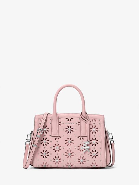 MICHAEL KORS Laila Small Embellished Laser Cut Leather Satchel