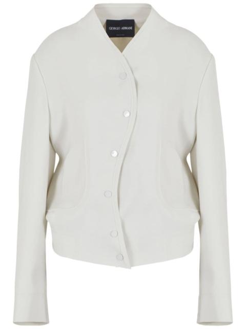 GIORGIO ARMANI collarless drop-shoulder jacket
