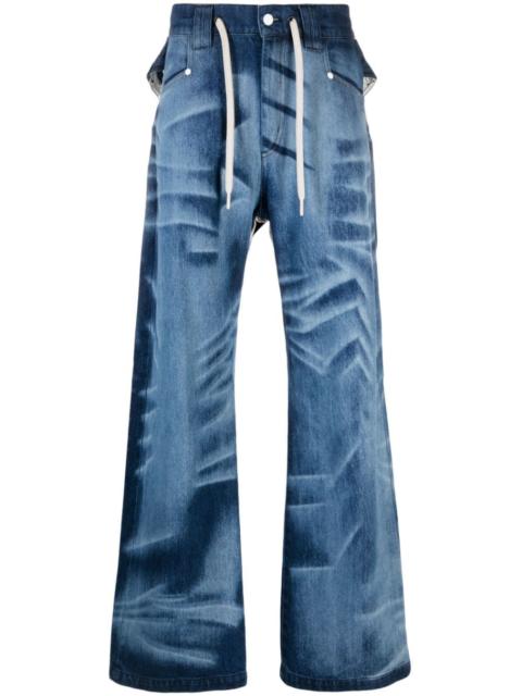 NAMESAKE Del Corss acid-wash straight-leg jeans