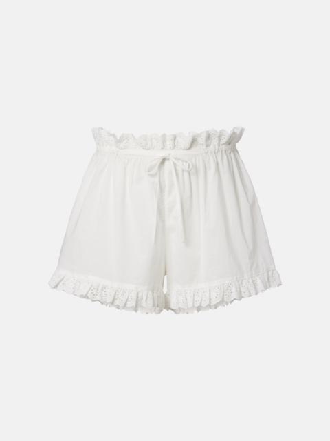 Poupette St Barth Cory pointelle cotton shorts