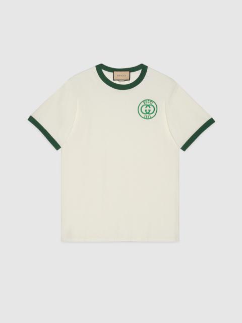 GUCCI Cotton jersey T-shirt with Gucci embroidery