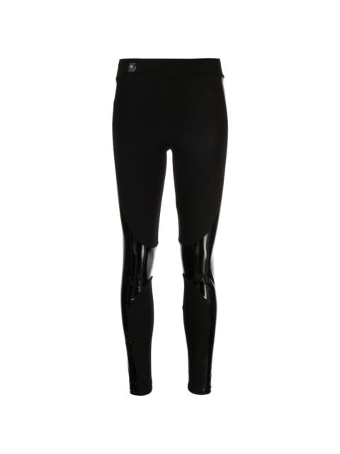 panelled mid-rise leggings