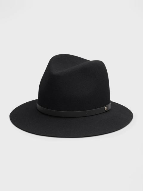 rag & bone Wool Fedora With Leather Band