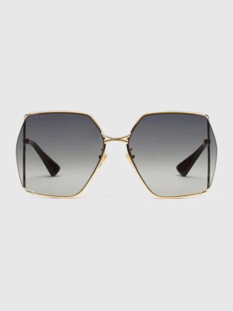 Oversize oval-frame sunglasses