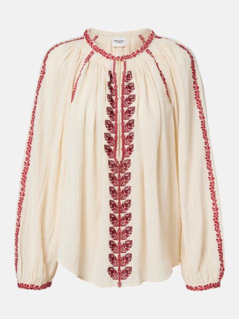 Isabel Marant Étoile Lena embroidered cotton blouse