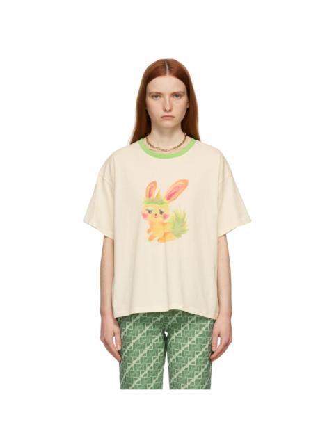 We11done Off-White & Green Monster T-Shirt