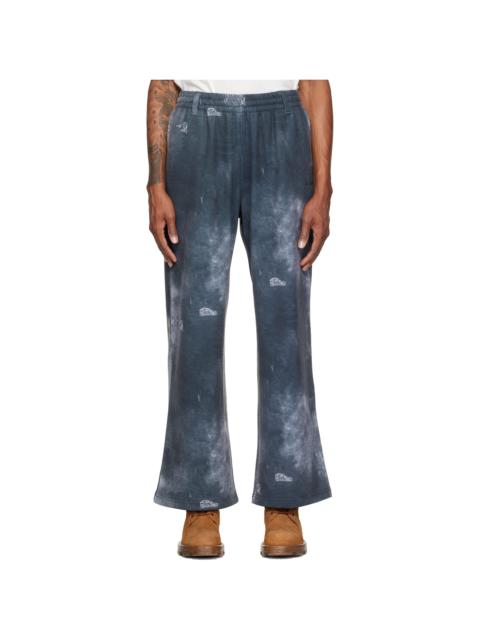We11done Gray Trompe L'oeil Denim Printed Sweatpants