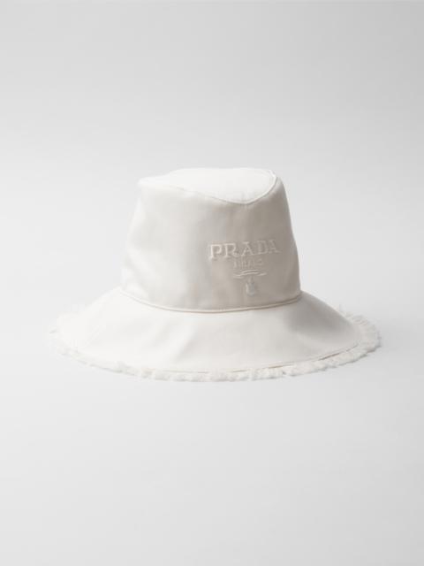 Prada Wide-brimmed drill bucket hat