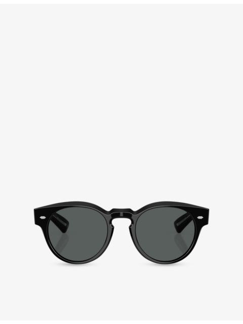 Oliver Peoples OV5571SU Hayton Round-Frame Acetate Sunglasses