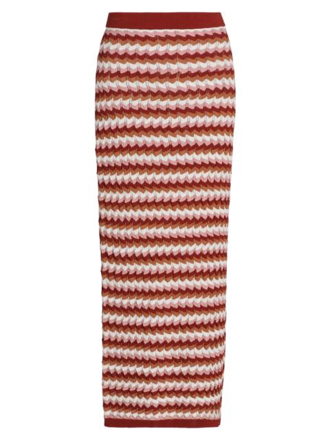 RONNY KOBO Women's Drake Knit Midi-Skirt - Rust Combo