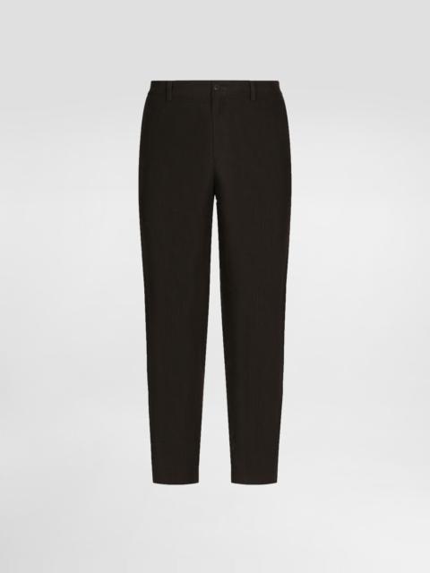 Dolce & Gabbana Linen pants with logo label